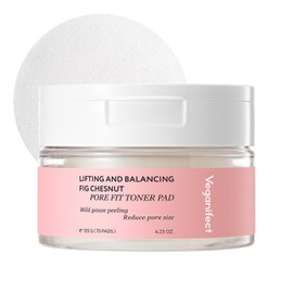 Veganifect Pore Refining Toner Pad for All Skin Types, Sebum Control, Tighten Pores, Korean Skin Care, Vegan (70 Pads)