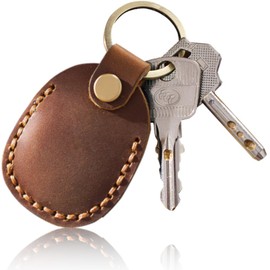 Libra Key Ring, AirTag edy Coin, IC Chip, Coin, Genuine Leather, Case, 2 Types, 05 Screw Type (Brown)