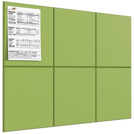 MaxGear Large Cork Board for Wall 36" x 24", Forest Green Bulletin Board, 6 Pack Felt Wall Tiles with Pushpins, Cork Boards for Office Push Pin Board Tack Board Felt Board