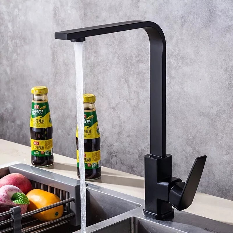 Sym shim Llave Monomando Negro Mate Para Cocinas Modernas Exhibicion