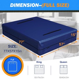 Mattress Bags for Moving (Full Size),Heavy Duty & Anti-Aging 420D Polyester Fabric,Waterproof Zipper, Reusable Mattress Storage Bag for Moving,Durable Mattress Cover Protector,Sturdy 4 Handles,Navy