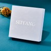 Seiyang arete de calavera de plata de ley con diseño
