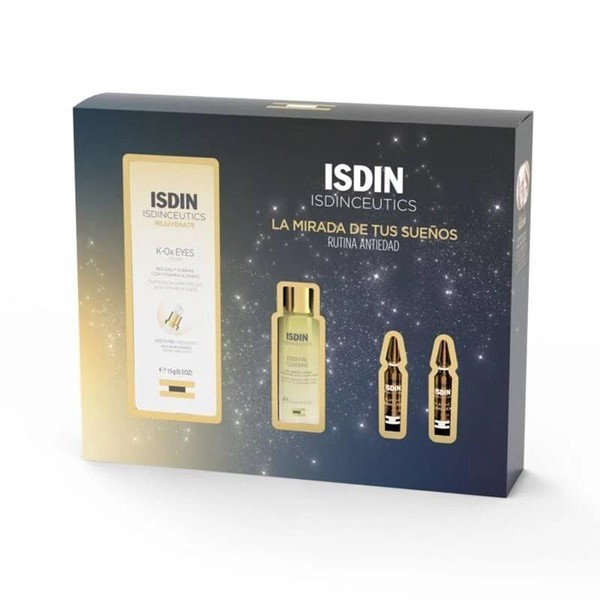 Isdin K-Ox Eyes Cream 15 G + Essencial Cleansing 27Ml + 2x Ultraglican Ampoules