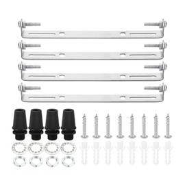 PATIKIL 160mm Ceiling Light Plate Kit, 4 Set Light Fixture Mounting Bracket Plate Steel Crossbar for Home Office Pendant Wall Light, with Screw Washer Nut Kit