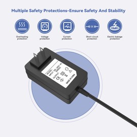 XMHEIRD 30V AC/DC Adapter for Smoture VC70 VC80 25.9V 2200mAh 56.98Wh Li-ion Battery 450W 40Kpa Lightweight Cordless Stick Vacuum Cleaner 0.5A 500mA 30VDC Power Supply Cord PS Charger PSU