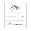 GARDINIA Memphis Series Universal Wall Bracket Extension Bar Length 18