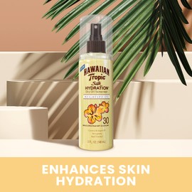 Hawaiian Tropic Weightless Hydration Dry Oil Sunscreen Spray SPF 30, 5oz | Sunscreen Oil Mist, SPF 30 Sunblock Spray, Oxybenzone-Free, 5oz
