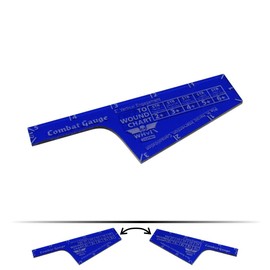 LITKO 5-inch Double-Sided Combat Gauge | Compatible with Warhammer 9th Edition | Wound Chart | WH40K | WHv9 (Transluscent Blue)