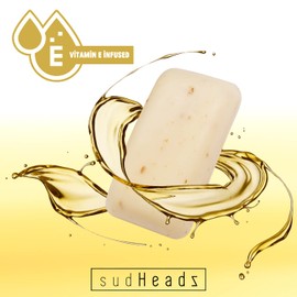 sudHeadz All Natural Oatmeal Bar Soaps - Face and Body Exfoliating Scrub with Colloidal Oatmeal - Paraben & Sulfate Free Moisturizing Wash for Dry Skin, Psoriasis, Eczema, and Sensitive Skin (4 Bars)