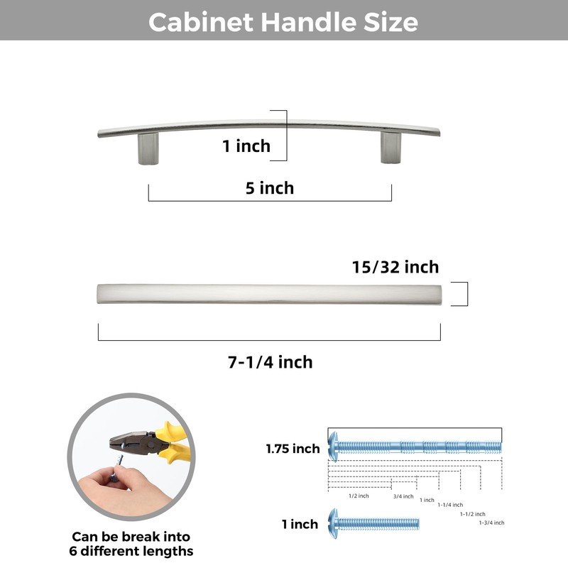 Ravinte Decor 30 Pack Cabinet Handles 5" Hole Center -