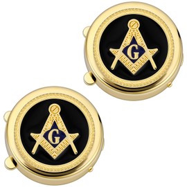 Masonic Button Covers, Square & Compass Cufflinks for Freemason