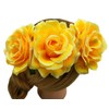Sanrich 4pcs/pack Mexican Hair Flowers Fabric Rose Hair Flowers Clips