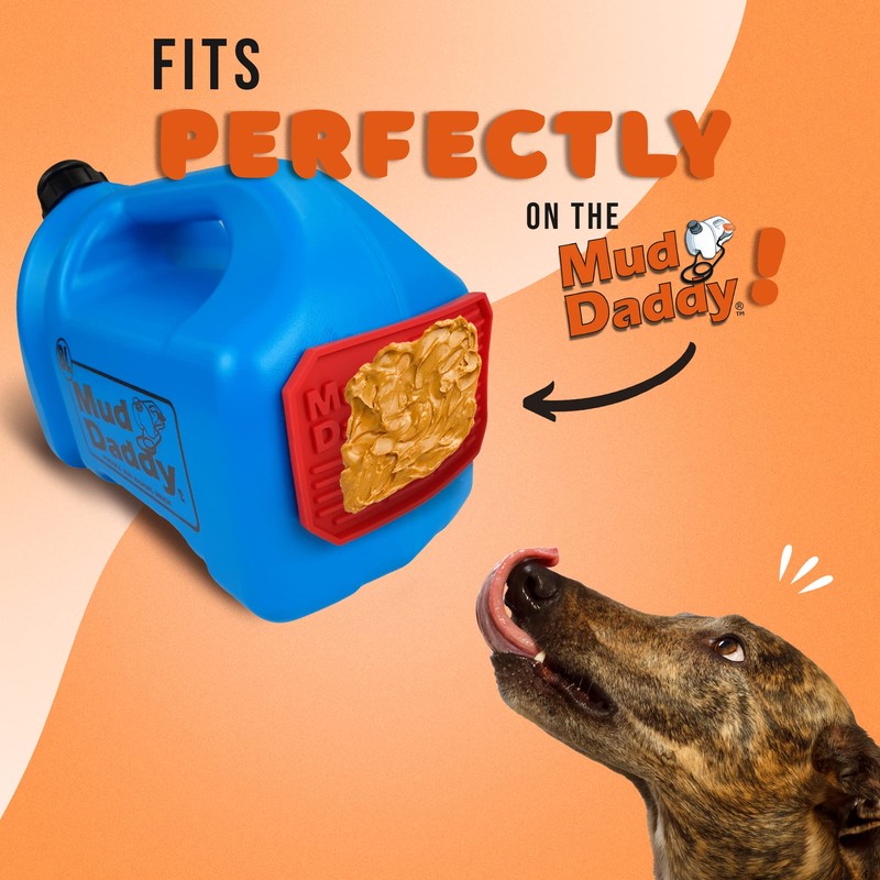 Relaxing in Wash Time Mud Daddy Licking Mat (Blue)