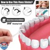 HOFASON 200 Count Individually Wrapped Floss Picks Dental Floss Sticks