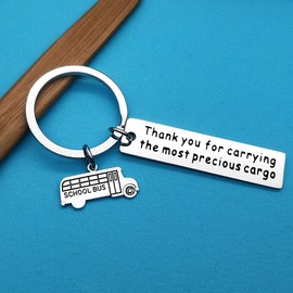 School Bus Driver Gifts Keyring Thank You for Carrying The Most Precious Cargo Keyring School Bus Driver Appreciation Gift Retirement Gift End of The School Year Gift Bus Driver Gifts for Men Women