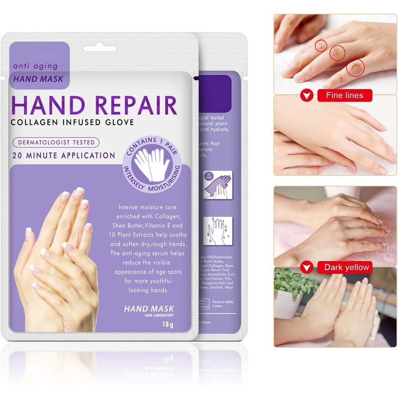 Hand Mask Moisturizing Glove 5 pack, Hydrating Masks Repair Dry