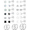 Jstyle 8 Pairs Surgical Steel Earrings for Sensitive Ears Hypoallergenic