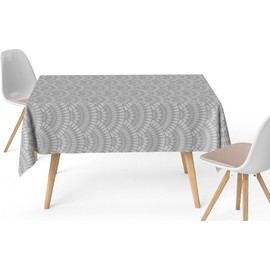ECOMMERC3 Fleckabweisende Tischdecke für rechteckigen Tisch, Größe 200 x 140 cm, schmutzabweisende Tischdecke, extra weich und wasserdicht, Grau