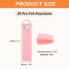 QUARKZMAN Felt Keyring with Stainless Steel Ring, Key Ring Blanks