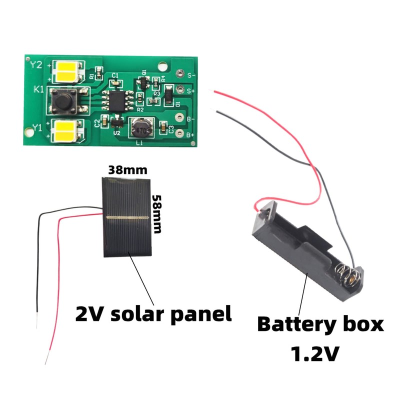 Solar Light Control Panel, 1.2V 2 Set Solar Light Controller