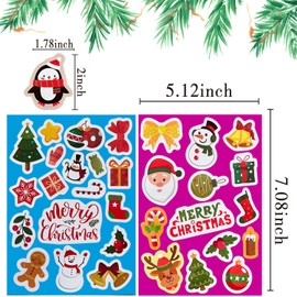 113 PCS Christmas Stickers for Kids Bulk Christmas Stickers Adhesive Christmas Stickers Cute Christmas Stickers Christmas Ornament Stickers
