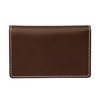 MASSENI Luxury Italian Leather Business Card Holder, Tan Genuine Leather,