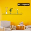 Febwind 24-Inch Long Clear Acrylic Floating Shelves Wall Ledge Invisible
