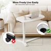 Muvai 30 Inch Overbed Table with Wheels Bedside Table Rolling