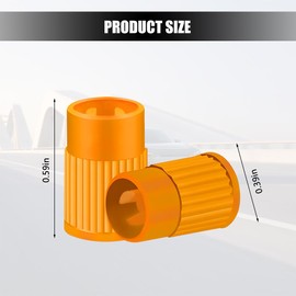 Zpana Car Tire Valve Stem Caps, 30PCS Plastic Leak Proof Corrosion Resistant Vehicle Tyre Valve Stem Cover, Dustproof Automotive Wheel Air Caps, Universal for SUVs Trucks Motorcycles (Orange)