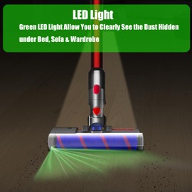Italdos Soft Roller Brush with LED Compatible with Dyson V7, V8, V10, V11, V15 - Thorough and Gentle Cleaning for Smooth Floors