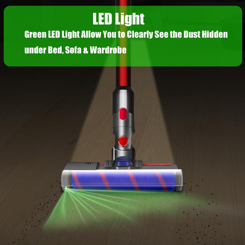 Italdos Soft Roller Brush with LED Compatible with Dyson V7,