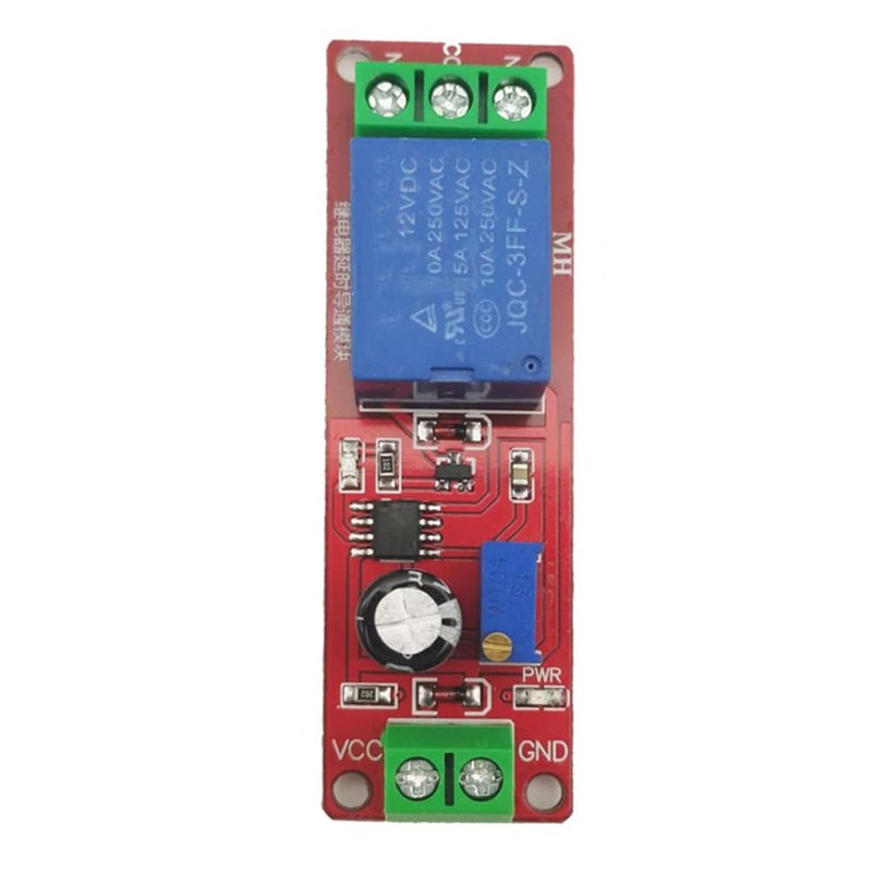 Haldzemo NE555 DC12V 0 to 10 Second Delay Timer Relay