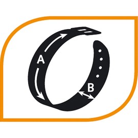 Ferplast Lux Dog Collar, 28 cm x 15 mm, Black