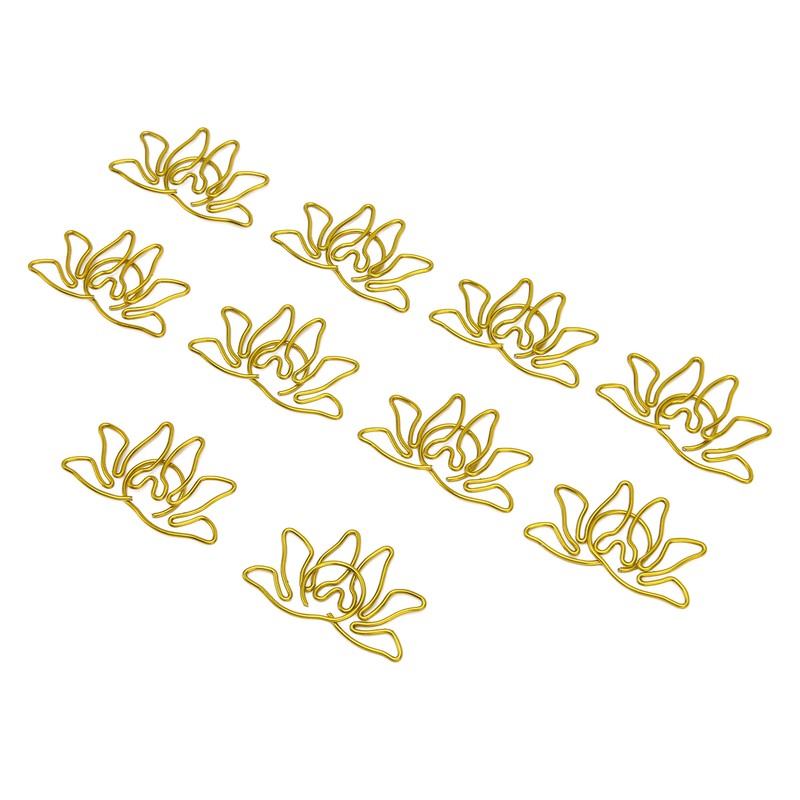 100pcs Shaped Paper Clips Flower Shape Metal Portable Office Clips