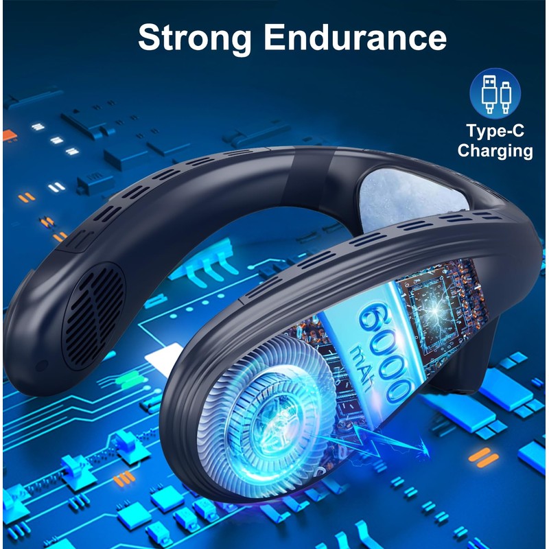 Neck Air Conditioner with Extra-large Cooling Plate, Portable Neck Fan