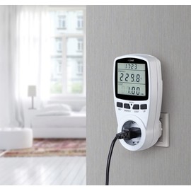 revolt Power Consumption Meter: Digital Energy Cost Meter with XXL Jumbo Display, up to 3,680 Watt (Electricity Cost Meter, Power Meter for Power Consumption)