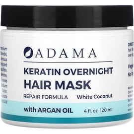 Zion Health Adama, Keratin Overnight Hair Mask, White Coconut, 4 fl oz (120 ml)