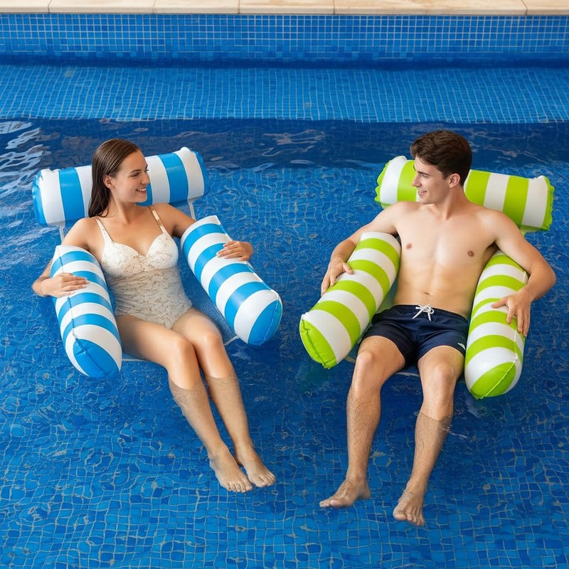 Inflatable Water Hammock Floaties for Adults – Pool Float Lounger
