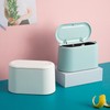 MEETOZ Mini Trash Can with Lid, Small Trash Can, Desk