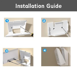 Zatelitount Starlink V3 Mount, Starlink Gen3 Router Wall Mounts with Starlinks Power Supply Mounting Kit for Star Link V3 Standard&Gen 3 High Performance Dishy