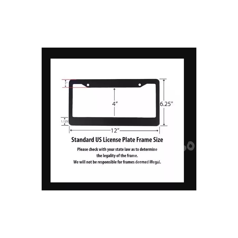 Unbranded I'd Rather Be TOPLESS Glossy Black License Plate Frame