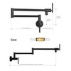 Fransiton Matte Black Pot Filler, Pot Filler Faucet Wall Mount,