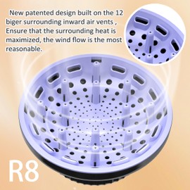 Universal Portable Blow Dryer Diffuser for Curly and Natural Wavy Hair, Hair Dryer Diffuser for Curly and Natural Wavy Hair (Black&Purple)