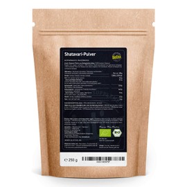 Shatavari Powder Organic 500 g (2 x 250 g) | Indian Asparagus | Asparagus Racemosu | Ayurveda | Bottled and Certified in Germany | Biotiva