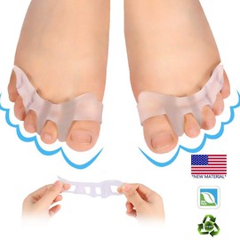 feetly® Separador de Dedos del Pie - Corrector de Juanetes - Tratamiento Ortopedico - Enderezador - Alivia el Juanete - Un Par