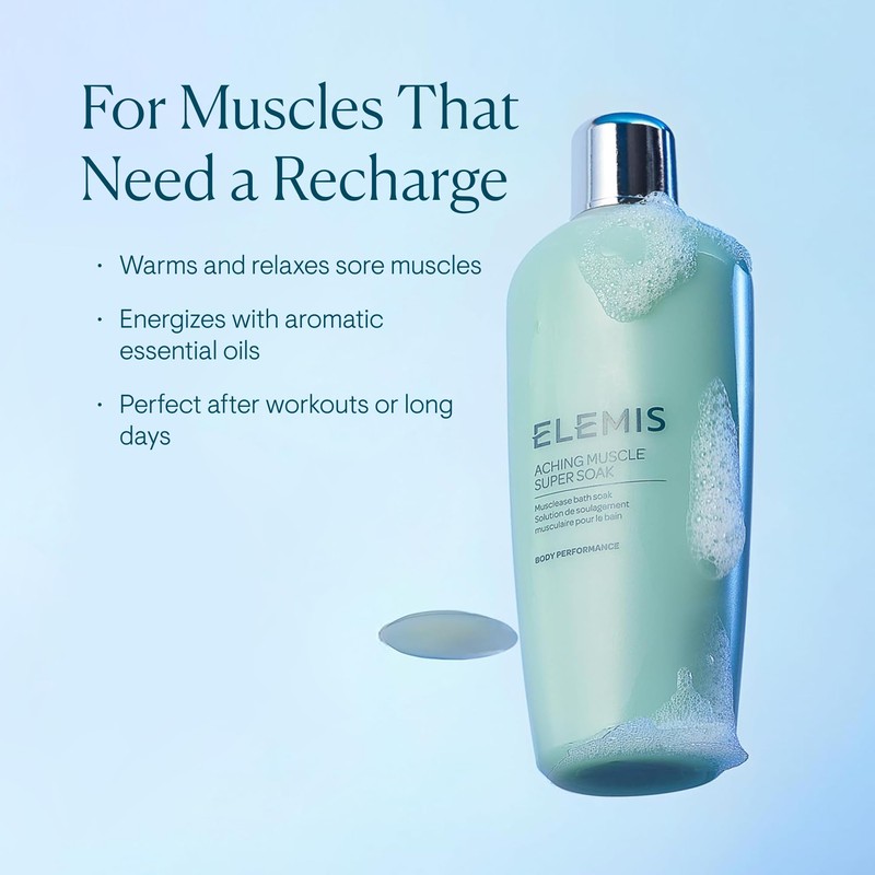 ELEMIS Aching Muscle Super Soak 400ml, Natural Bath Milk Soak