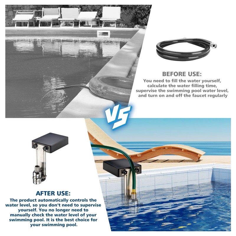 New Auto Pool Filler Float Valve, Automatic Water Leveler -