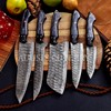 KNIVES SET HANDMADE DAMASCUS STEEL CHEF KNIFE SET KITCHEN KNIVES