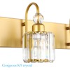 Ralbay Gold Vanity Lights 4-Lights Gold Crystal Bathroom Vanity Lights