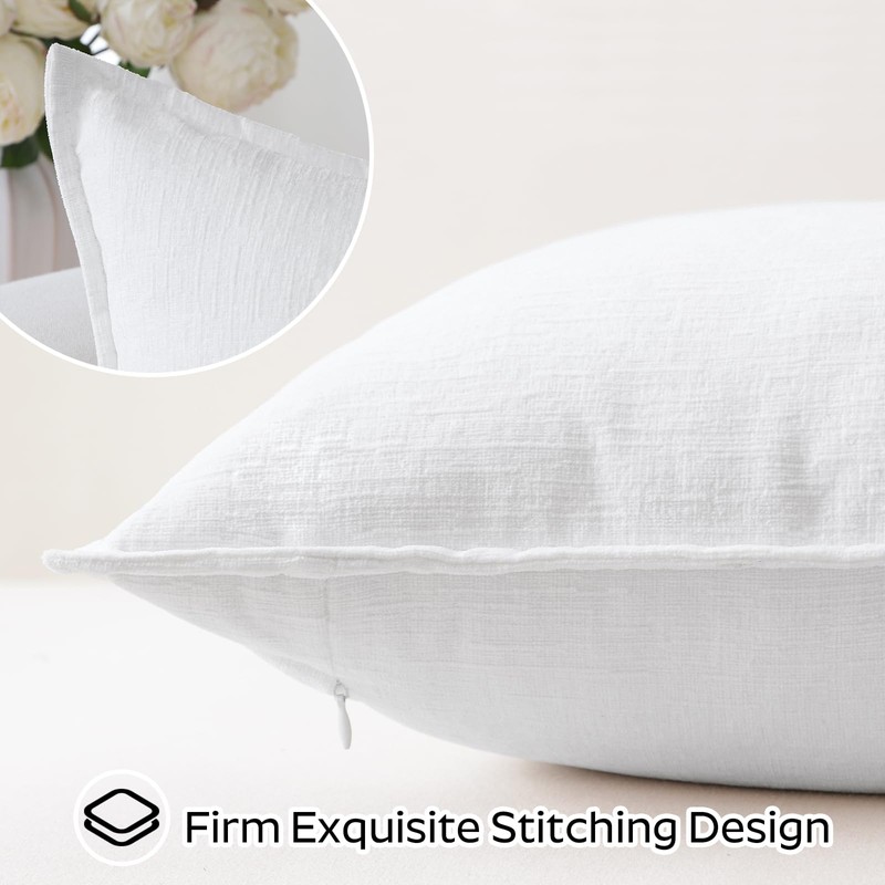 Sungeek Set of 2 Soft Chenille Cushion Covers 50x50cm Square